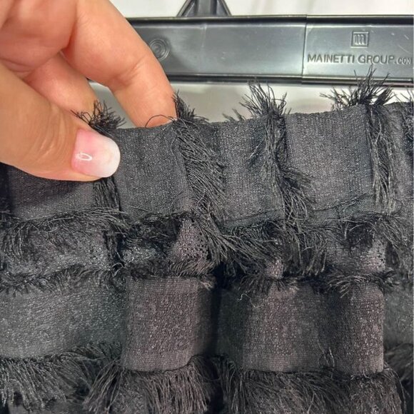 Woman’s black fringe skirt with pockets. Size 10. - Picture 8 of 10